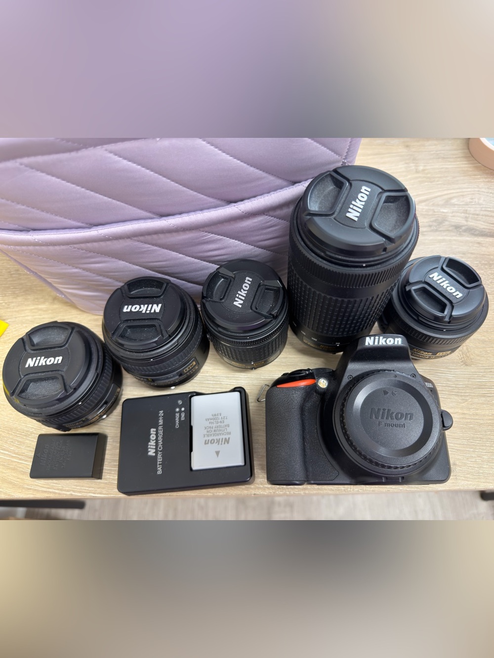 Nikon DSLR (D3500) Camera Body with 5 Lenses in Black